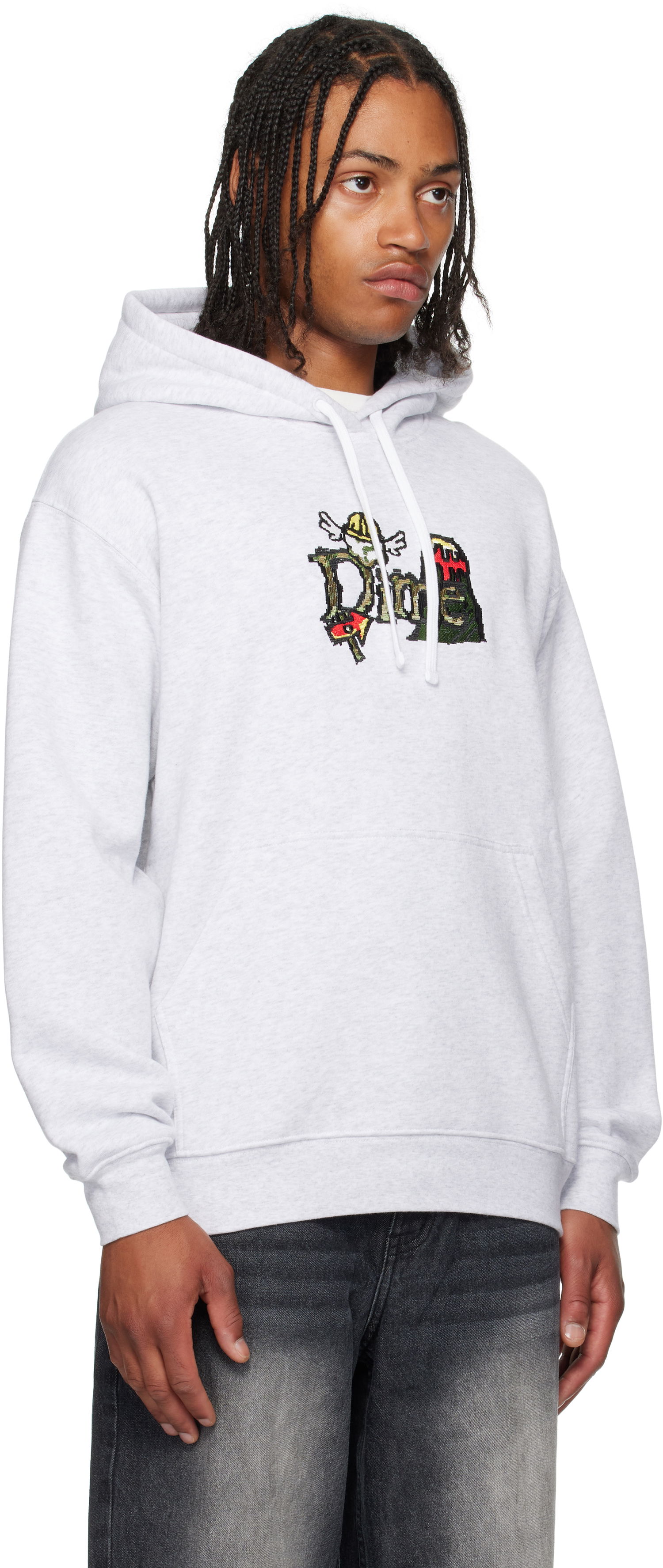 Mikina Dime Dime Classic Fuzzy Hoodie Šedá | DIMESU2545ASH, 1