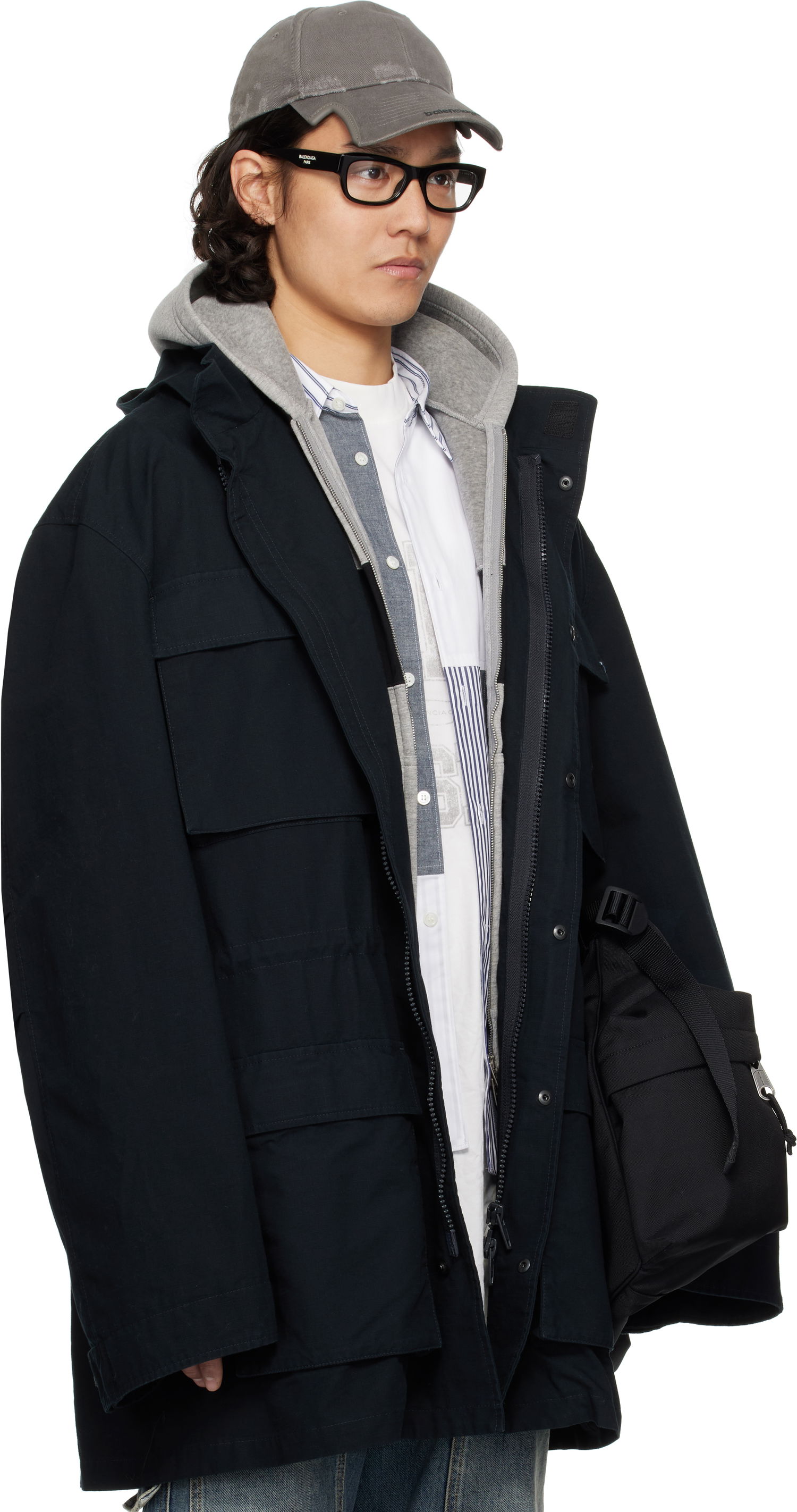 Parka Balenciaga Balenciaga Uniform Jacket Navy | 814436TQP13, 1