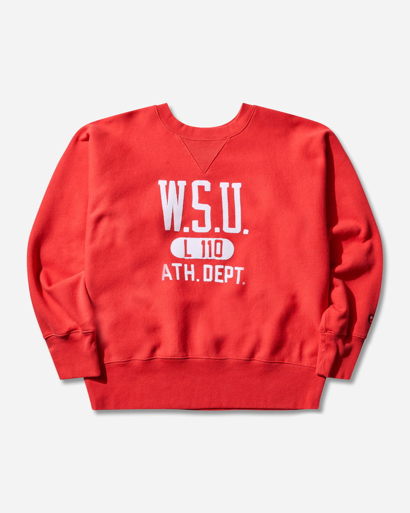 Mikina Champion Index and Archives Lighthouse Reverse Weave Crewneck Sweatshirt W.S.U. L 110 ATH. DEPT. Červená | 221859 RS036