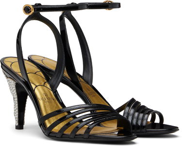 Doplnky Valentino Valentino Garavani Ladycrush Patent Leather Heeled Sandals Čierna | 6W2S0LD3SWK, 3