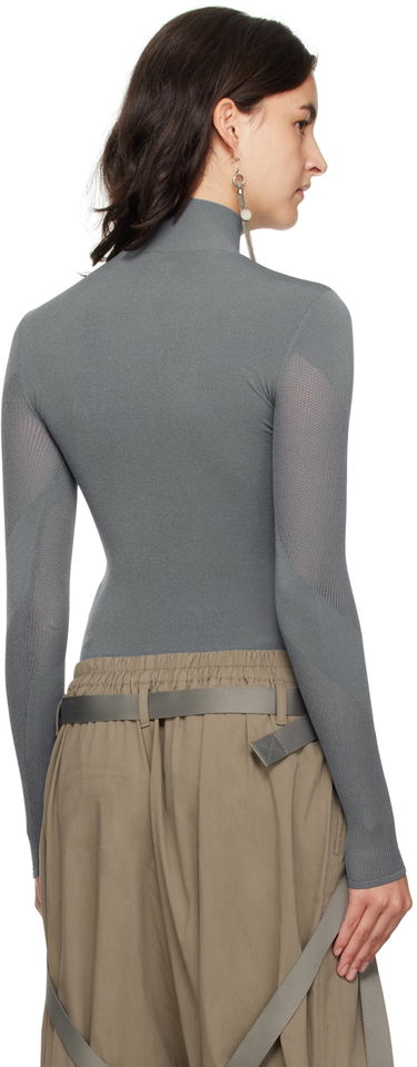 Body Dion Lee Dion Lee Helix Mock Neck Top Šedá | C7229F23, 2
