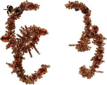 Náušnice Dries Van Noten Embroidered Earrings Hnedá | 242-018227-052, 1