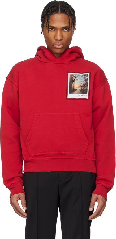 Mikina Helmut Lang Helmut Lang River Postcard Hoodie Červená | O10HM522, 0