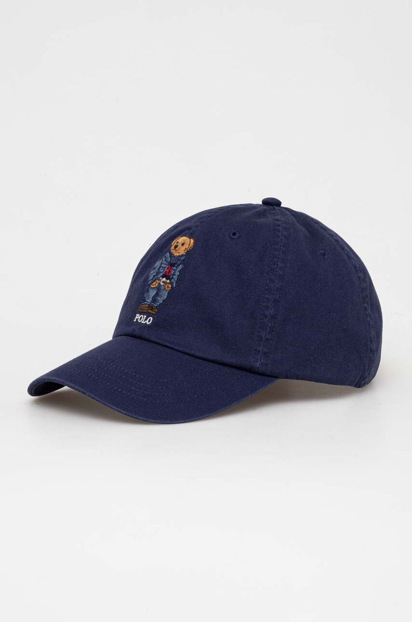 Šiltovka Polo by Ralph Lauren Cotton Baseball Cap with Polo Bear Embroidery Navy | 710917437