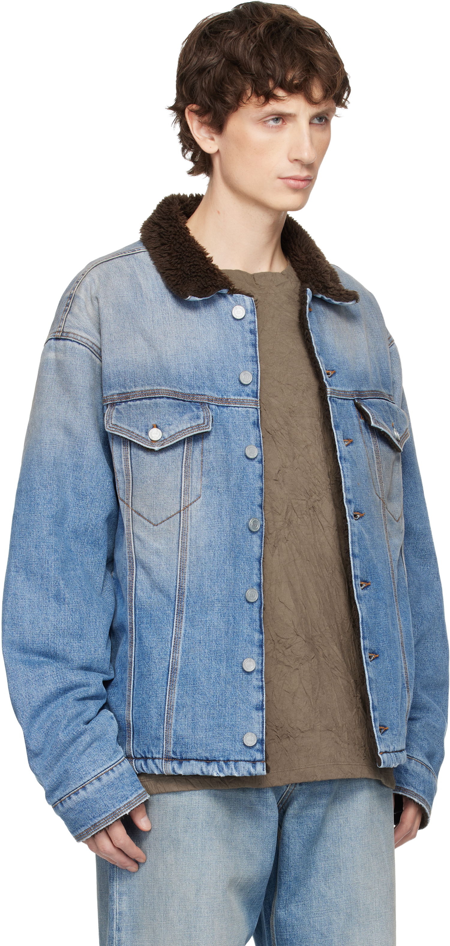Bunda ERL Breakwater Wash Denim Jacket Modrá | ERL11J003, 1