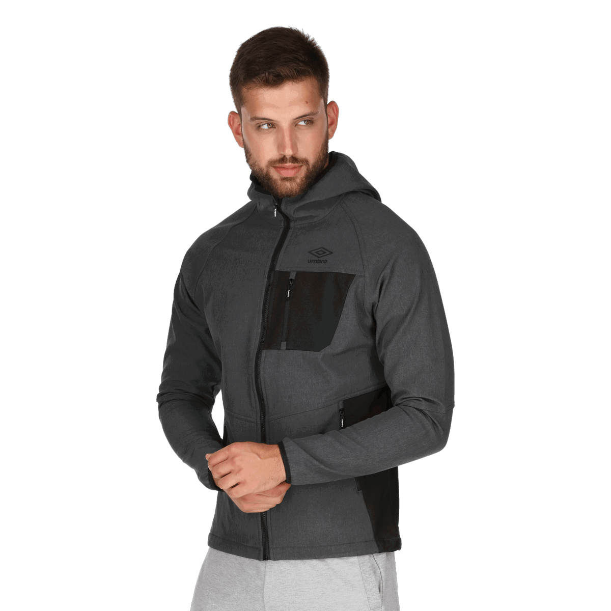 Bunda Umbro Fixture Soft Shell Jacket Šedá | UMS193140-33, 0