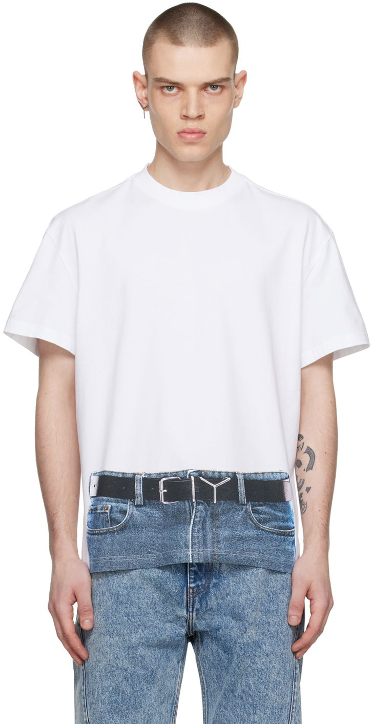 Tričko Y/PROJECT Jean Paul Gaultier Edition Printed T-Shirt Biela | YPJPGTS6-S24