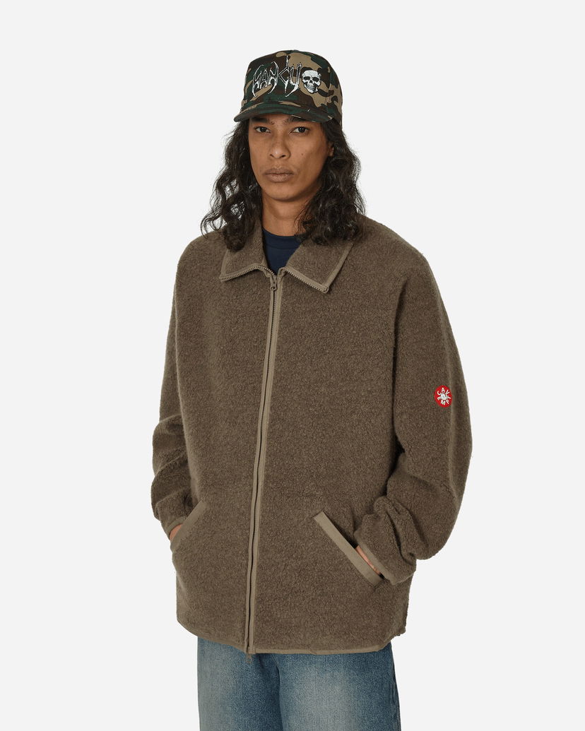 Bunda Cav Empt Wool Boa Fleece Zip Up Jacket Khaki Zelené | CES25CS22 KHKI