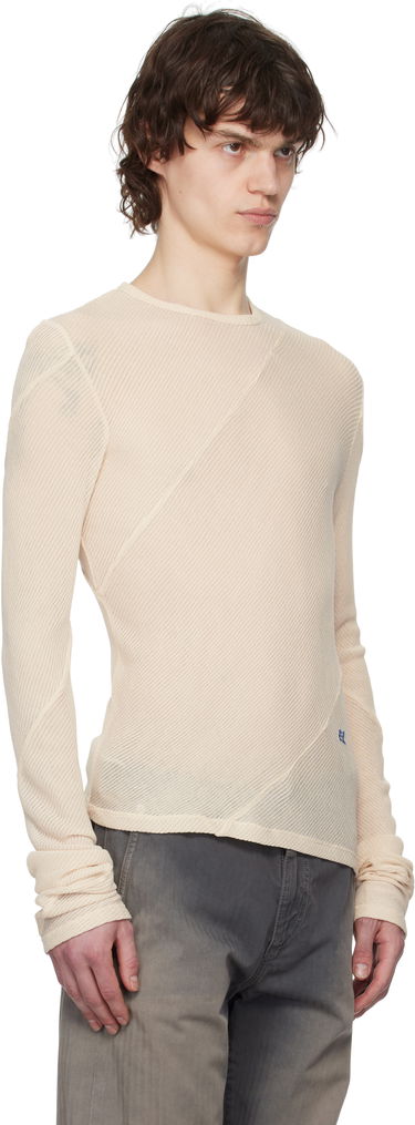 Sveter Eckhaus Latta Eckhaus Latta Spiral Long Sleeve T-Shirt Béžová | 1107-EL-PS25-O - OAT, 1