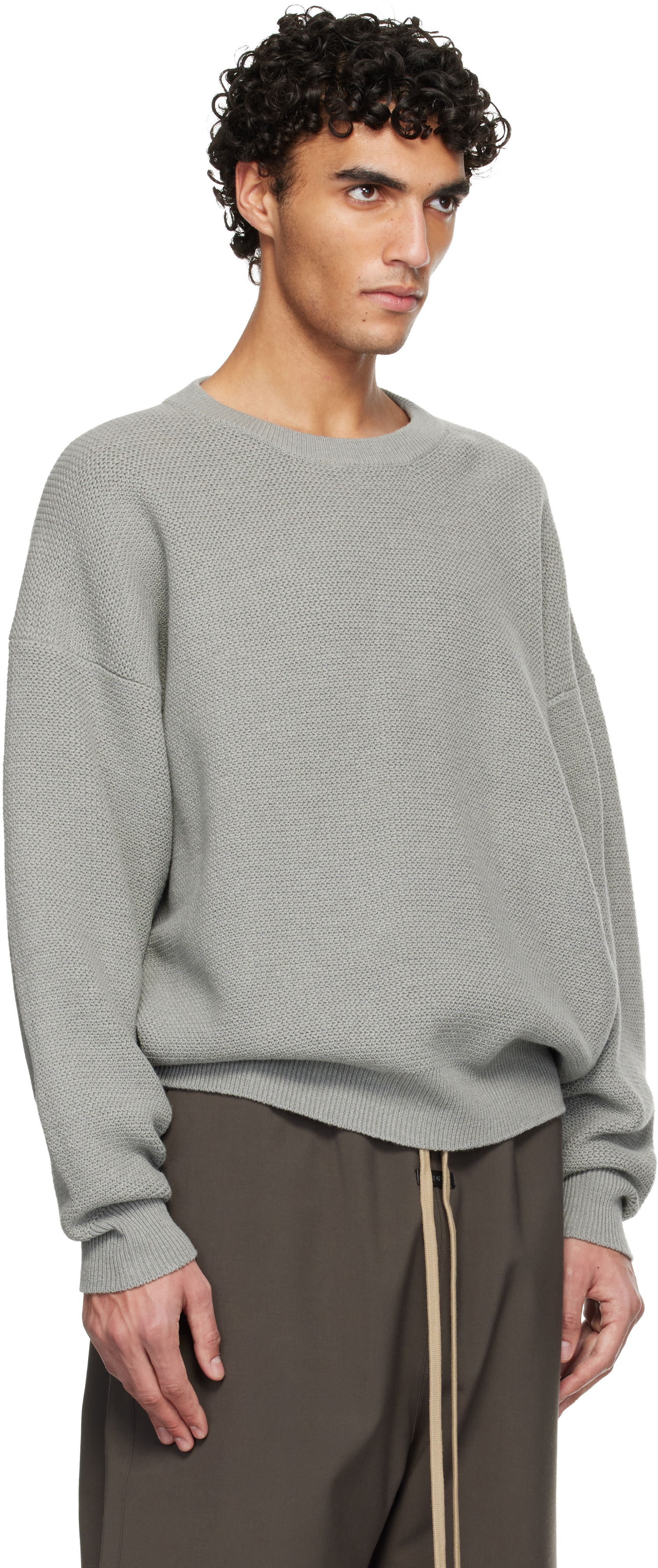 Sveter Fear of God Wool Rib Crewneck Sweater Šedá | FG25FW20-205LAW-974, 1