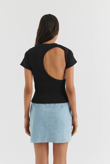 Tričko AXEL ARIGATO Solo Cut Out T-Shirt Čierna | A2085002, 3