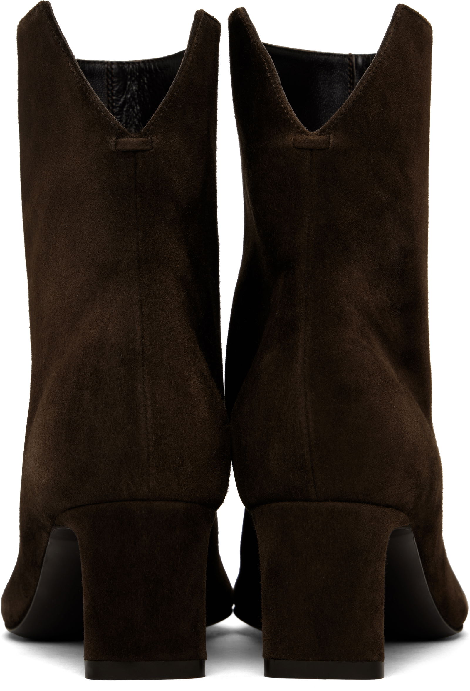 KHAITE Ona Suede Ankle Boots