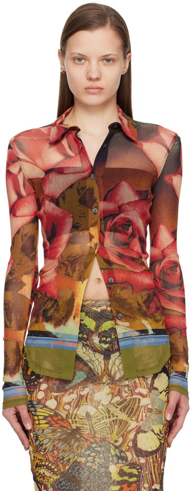 Košeľa Jean Paul Gaultier Jean Paul Gaultier Roses Print Mesh Shirt Rôznofarebný | 24/25-U-CH013-T547-403050, 0