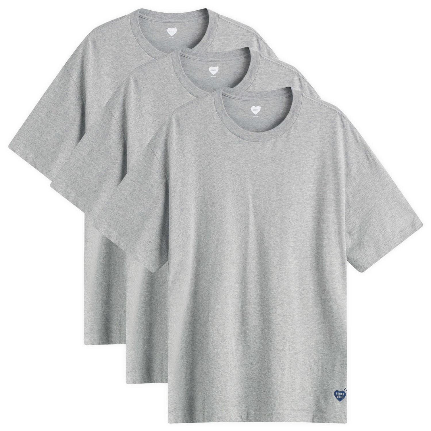 Tričko Human Made 3-Pack T-Shirt, Size Large, Human Made Šedá | HM30CS037-GRY, 1
