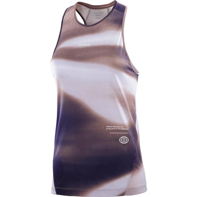 Tielko Salomon Core Graphic Training Tank Top Fialová | LC2460400, 1