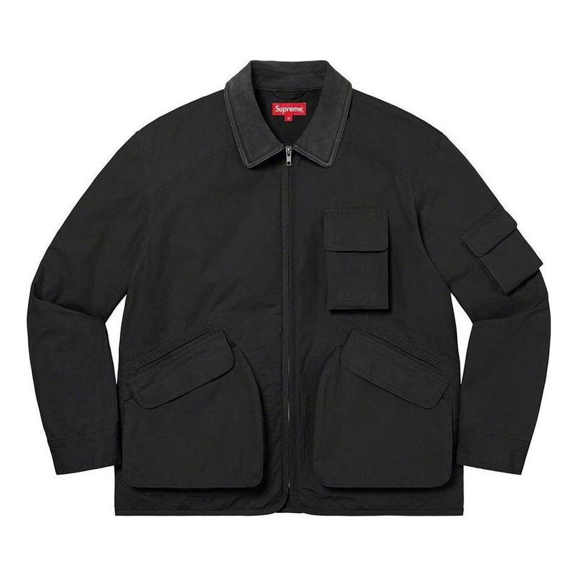 Bunda Supreme Utility Jacket with Flap Pockets Čierna | SUP-FW22-097