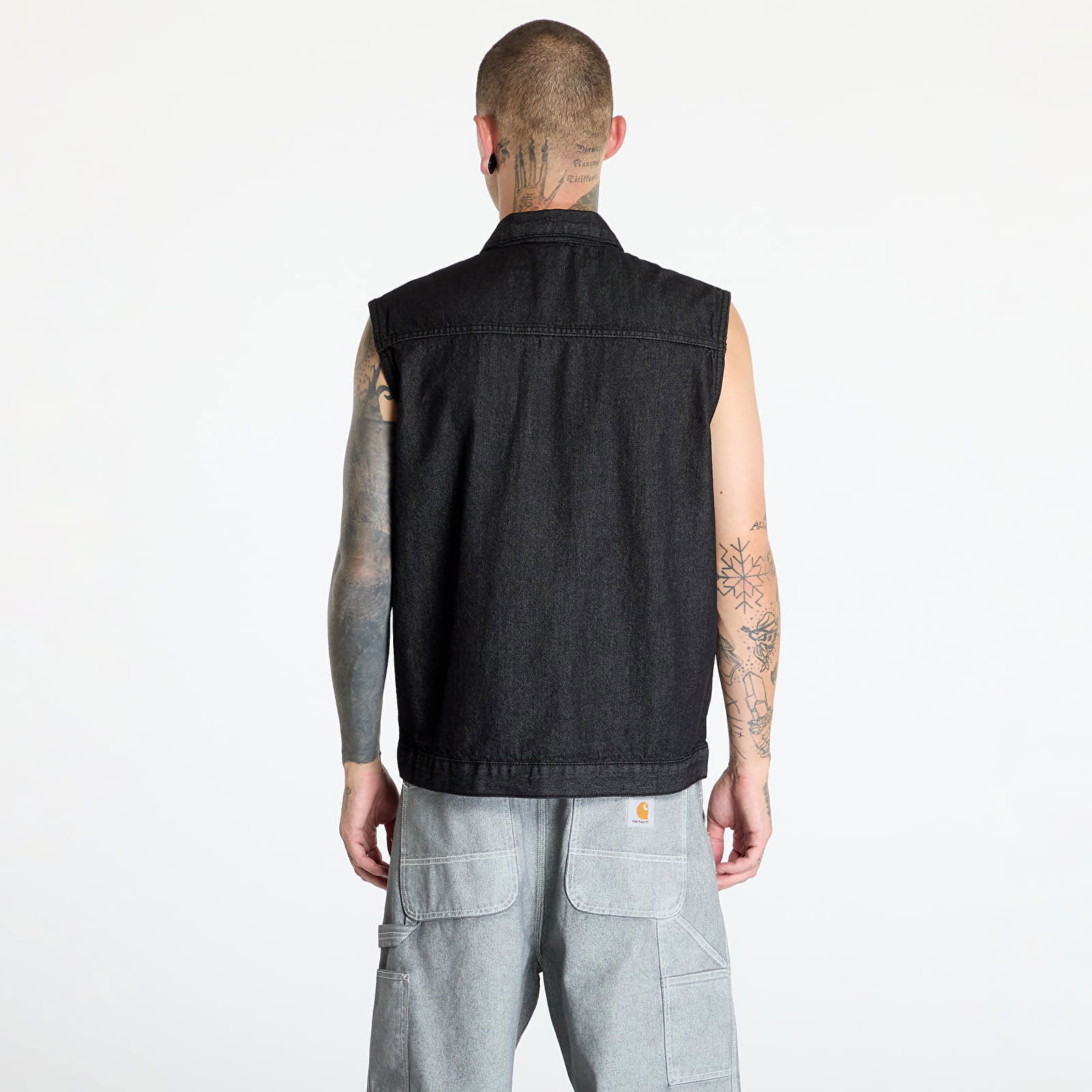 Denim Vest Black Washed