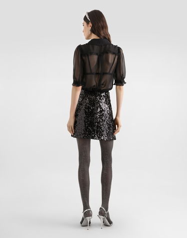 Sukňa Dolce & Gabbana Dolce & Gabbana Sequined Skirt Collection Čierna | F4DADTHLMZMN0000, 2