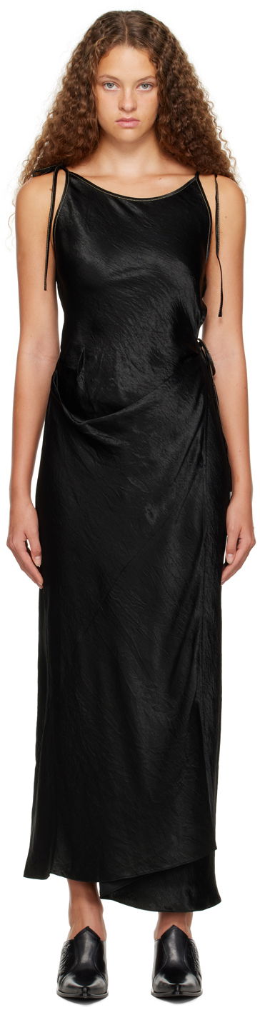 Šaty Acne Studios Wrap Maxi Dress Čierna | A20586-, 0