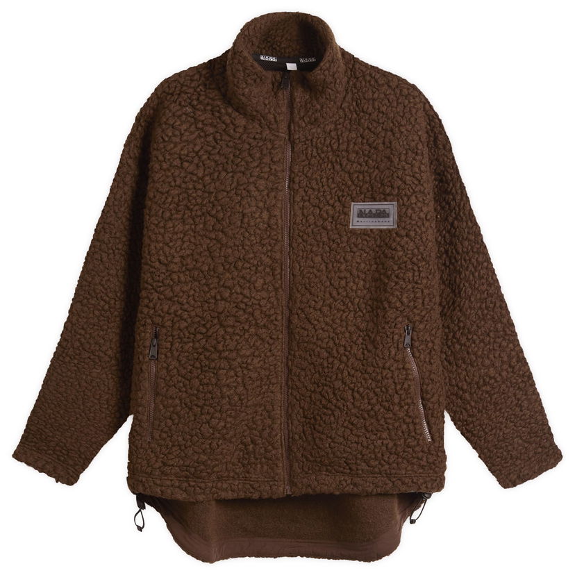 Bunda Napapijri Martine Rose Logo Fleece Jacket Hnedá | NP0A4IG7-WT1