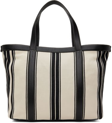 Tote bag TOTEME TOTEME Striped Canvas Tote Čierna | 242-WAL2372-FB0176, 0