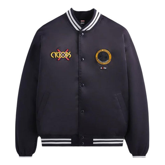 Bomber bunda KITH KITH X-Men Cyclops Satin Bomber Jacket Čierna | KHM010321-432