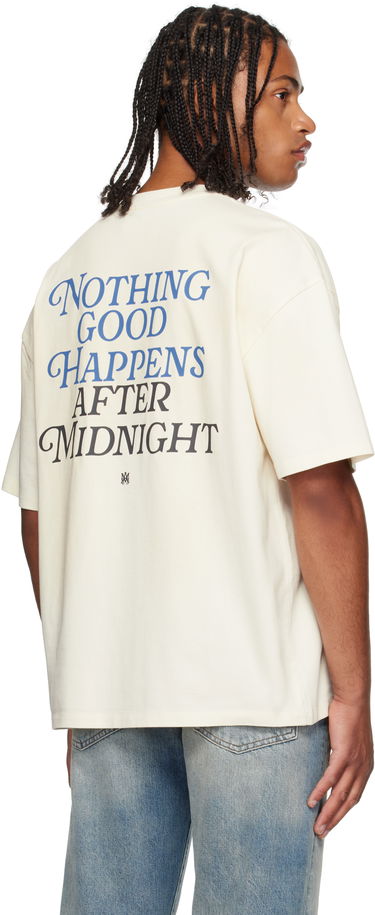 Tričko AMIRI AMIRI 'Nights' Oversized T-Shirt Biela | AMJYTE1207, 2