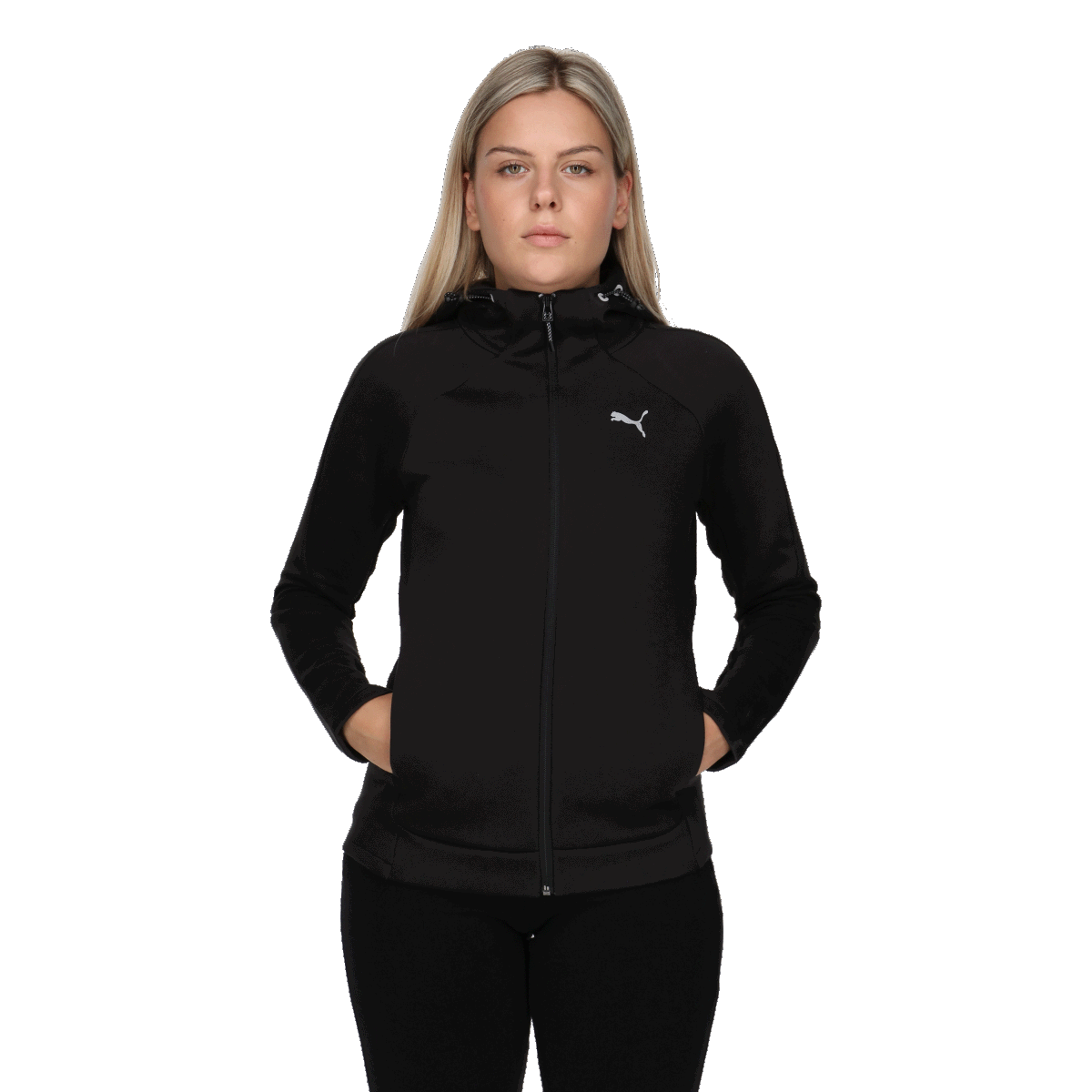 Mikina Puma EVOSTRIPE Full-Zip Hoodie Čierna | 681670-01, 0