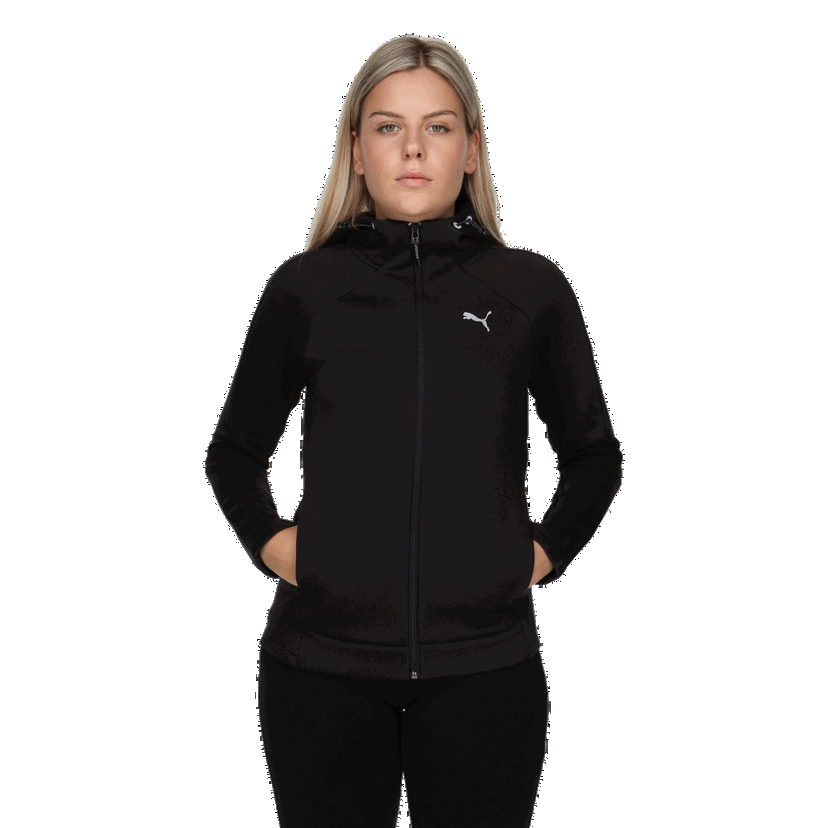 Mikina Puma EVOSTRIPE Full-Zip Hoodie Čierna | 681670-01