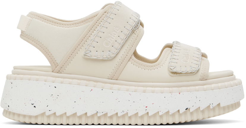 Doplnky CHLOÉ Chloé Lilli Platform Sandals Béžová | CHC24U02CLG