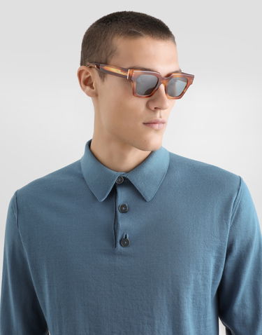 Polo tričko Dolce & Gabbana Cashmere Polo Shirt Modrá | GXZ25TJBW1PB0786, 3