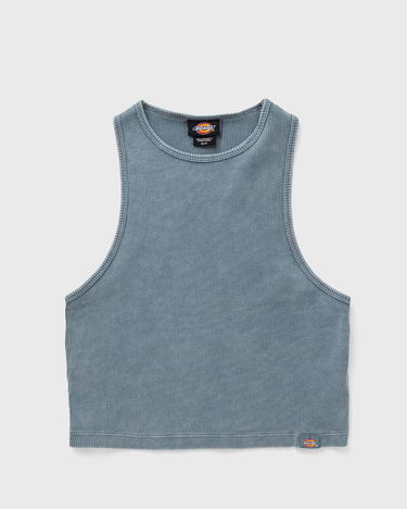 Tielko Dickies Plentywood Ribbed Crop Tank Top Modrá | DK0A4Z9DG701, 0