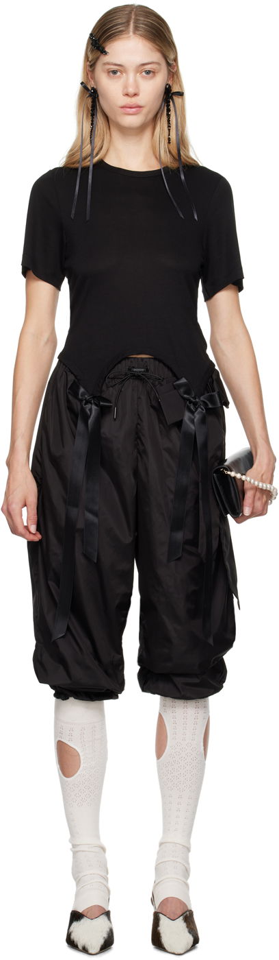 Cargo nohavice Simone Rocha Simone Rocha Bow Tail T-Shirt Čierna | 5223 0571, 0