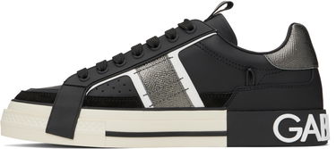 Tenisky a topánky Dolce & Gabbana Black & Silver NS1 Sneakers Čierna | CS1863AO223, 2