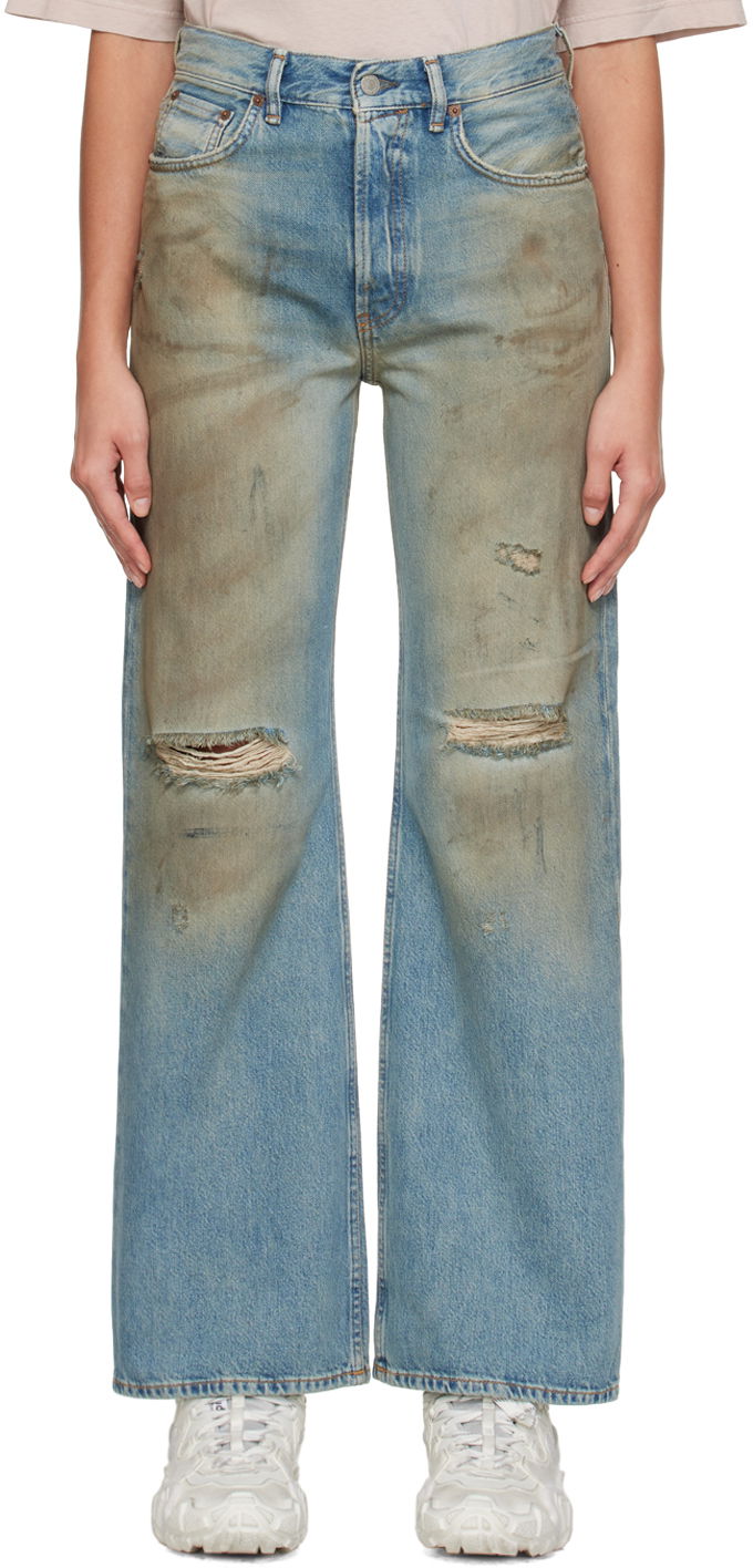 Džínsy Acne Studios Loose-Fit 2021F Šedá | A00402-, 0