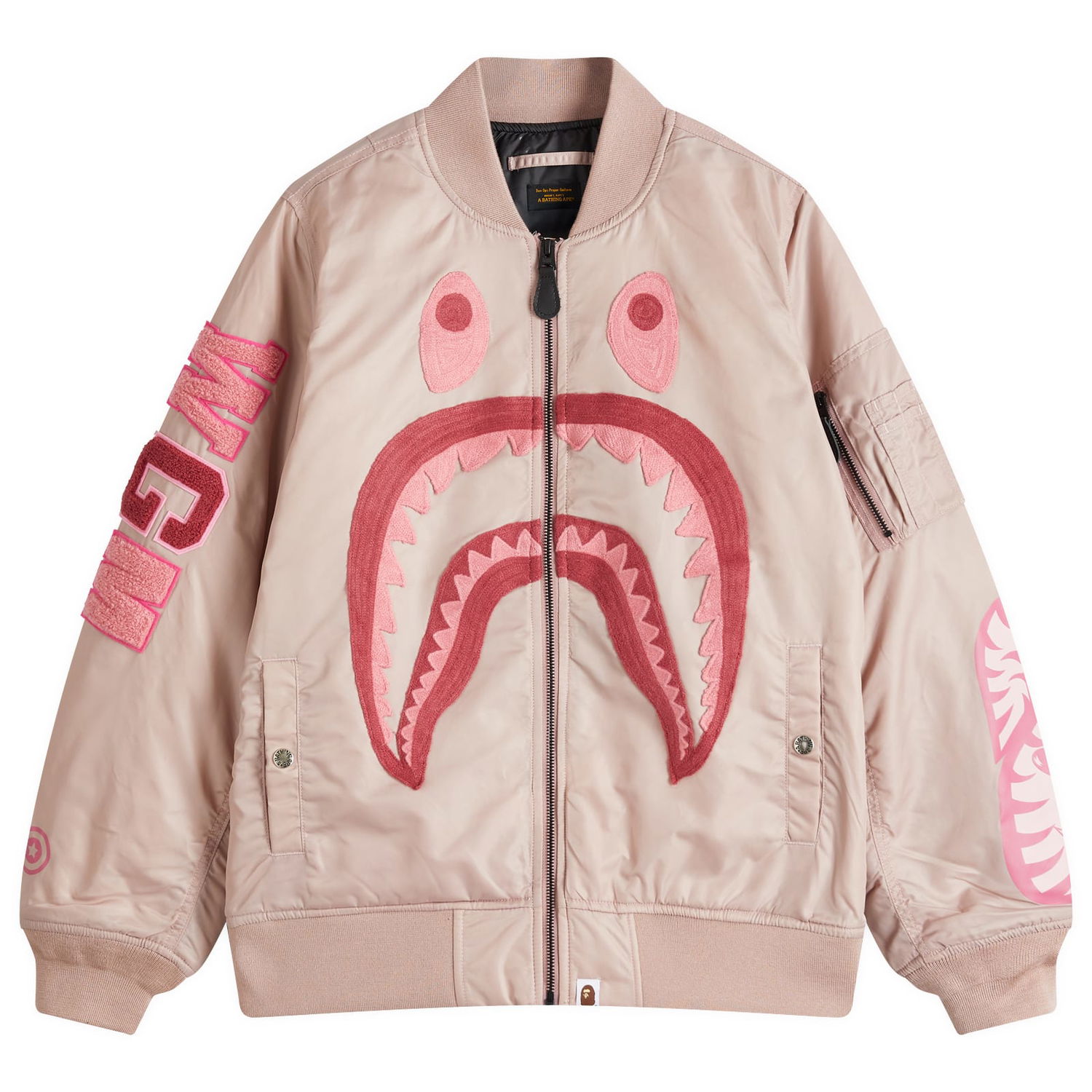 Bomber bunda BAPE Shark Nylon Bomber Jacket Ružová | 001HJK802005L-PNK, 1