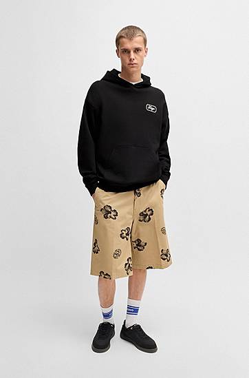Mikina BOSS Terry Hoodie with Embroidered Logo Čierna | 50545939, 1