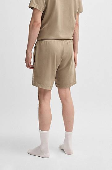 Šortky BOSS HUGO Stretch-Cotton Shorts Zelené | 50525247, 1