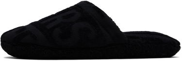 Tenisky a topánky Versace Allover Towel Slippers Čierna | ZSLB00009_1A07545, 2
