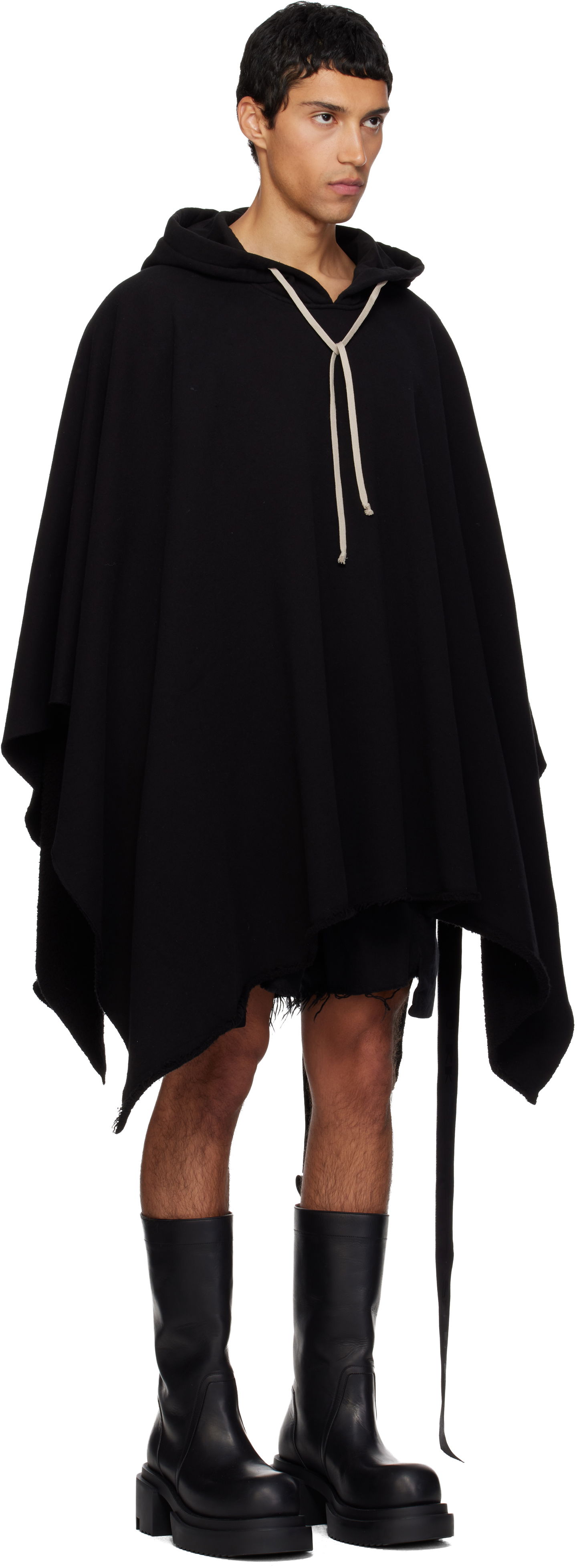 Mikina Rick Owens DRKSHDW Poncho Hoodie Čierna | DU02E7275 FSL, 1