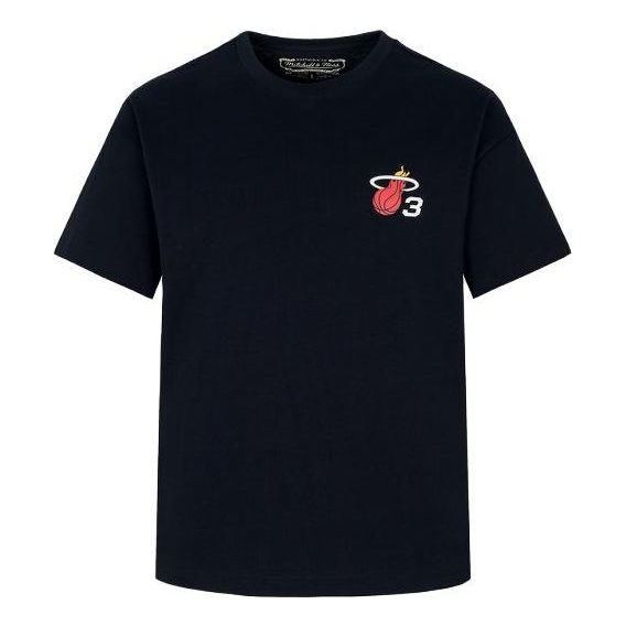 Tričko Mitchell & Ness Mitchell & Ness NBA Miami Heat Dwyane Wade Logo T-Shirt Čierna | MNJYSST22019-BLACK
