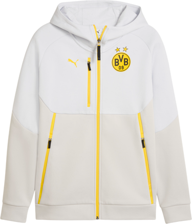 Mikina Puma Borussia Dortmund Tech FZ Hoody Biela | 781696-18, 0
