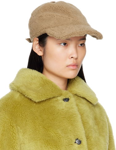 Klobúk Yves Salomon Shearling Cap Hnedá | 24W23WAA157XXMECL, 3