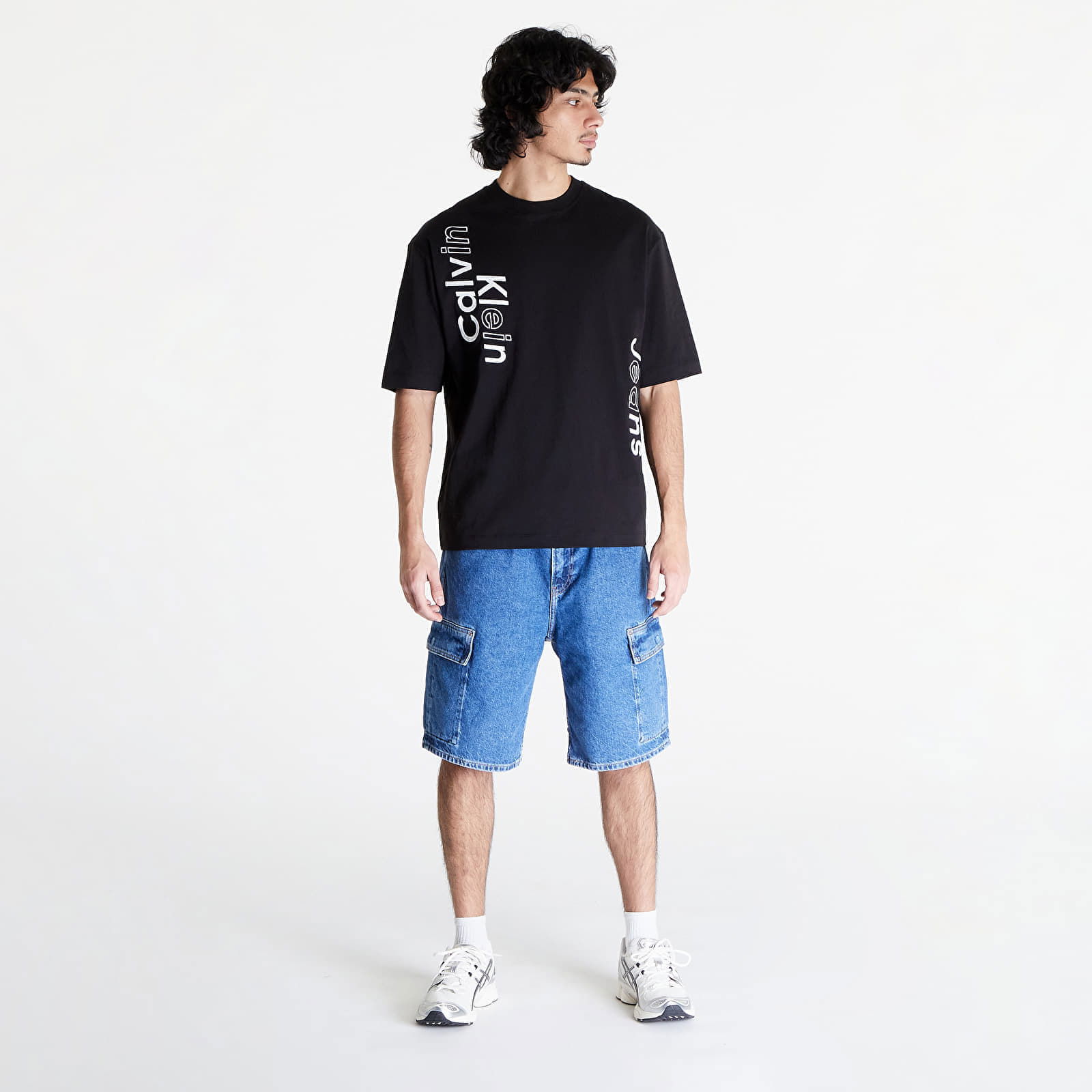 Jeans Blocking Graphic Short Sleeve