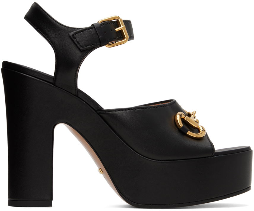 Tenisky a topánky Gucci Horsebit Platform Heeled Sandals "Black" Čierna | 674776 BKO00, 0