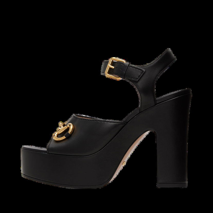 Tenisky a topánky Gucci Horsebit Platform Heeled Sandals "Black" Čierna | 674776 BKO00