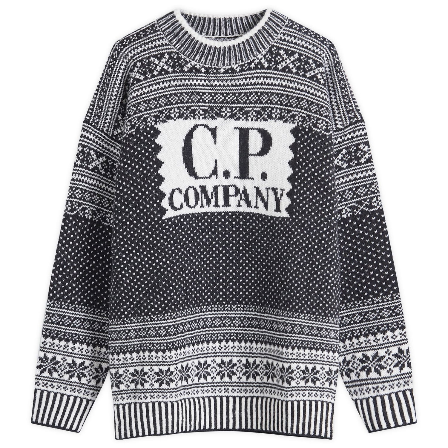 Sveter C.P. Company Crew Knit Sweater Šedá | CMKN308A-110183J-V02, 0