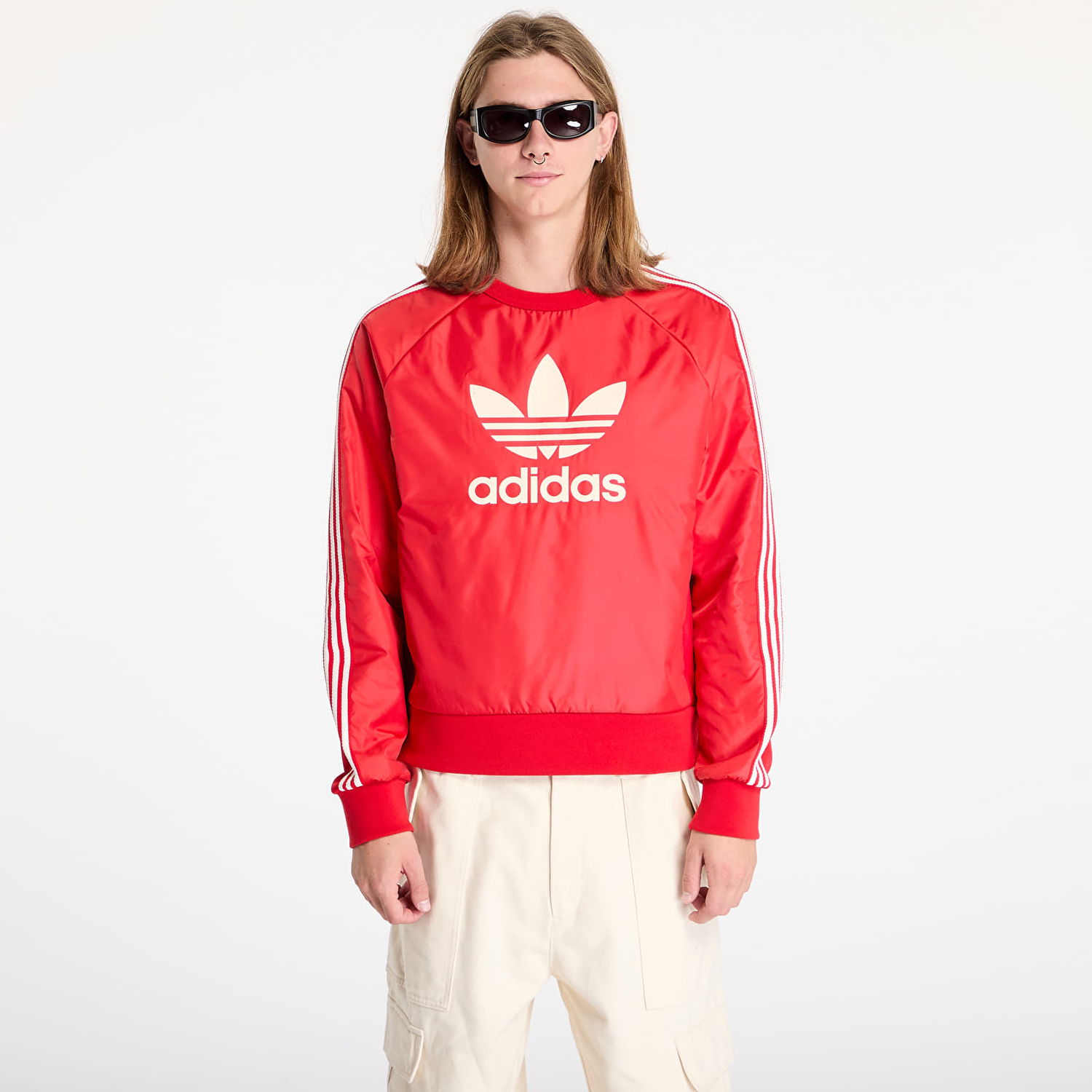Mikina adidas Originals Wales Bonner x Nylon Sweatshirt Better Scarlet Červená | JE5994, 0