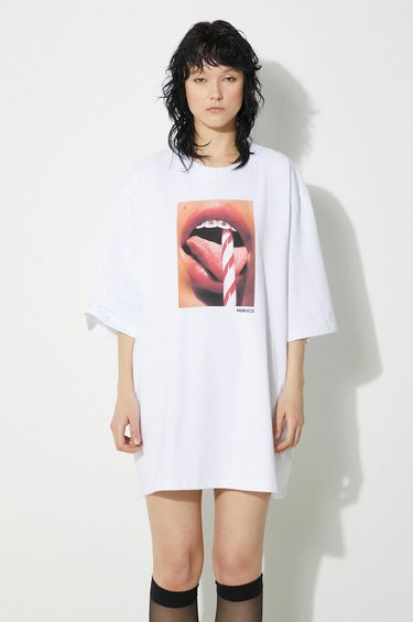 Tričko Fiorucci Fiorucci Mouth Print Boxy T-Shirt Biela | W01FPTSH102CJ01WH04, 0