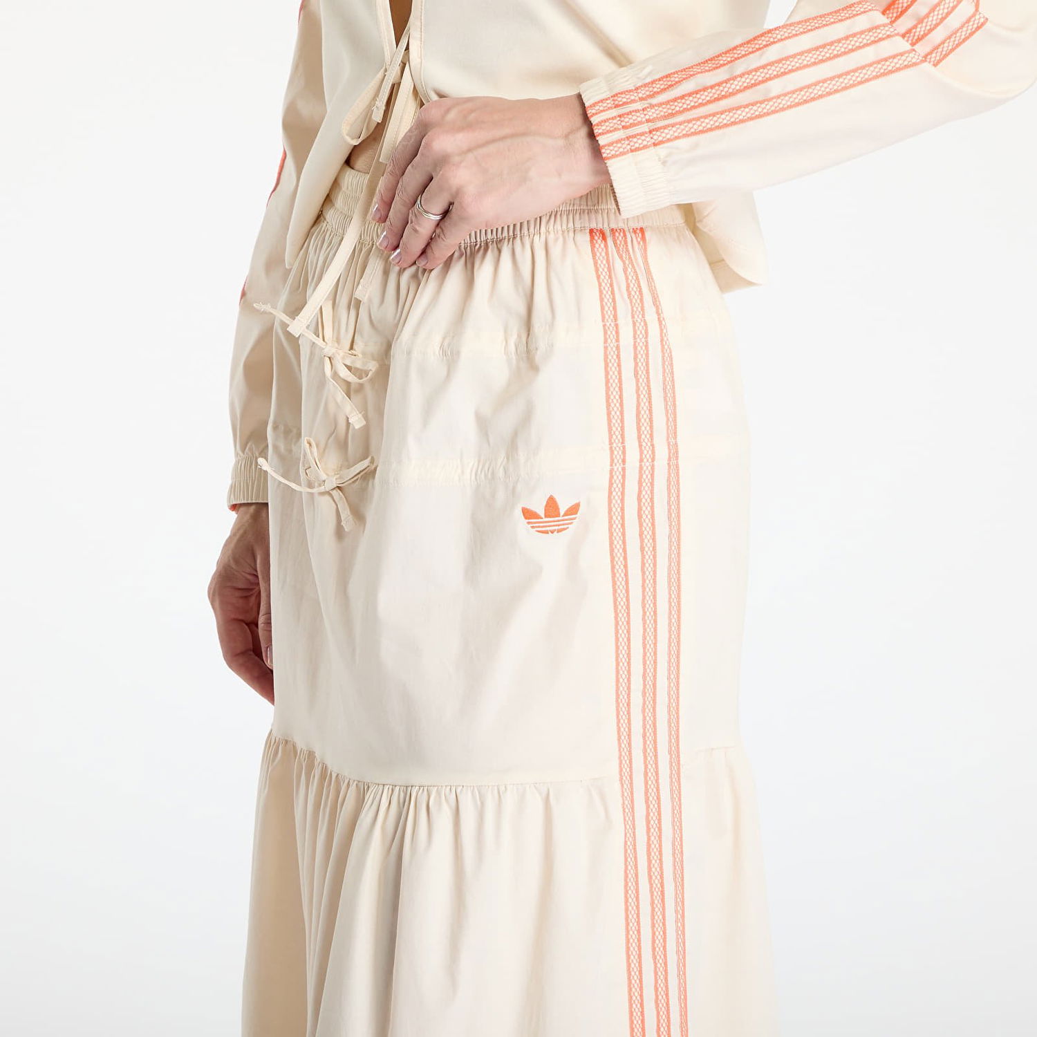 Sukňa adidas Originals adidas Originals Summer Glow Tiered Maxi Skirt Béžová | KC0768, 1